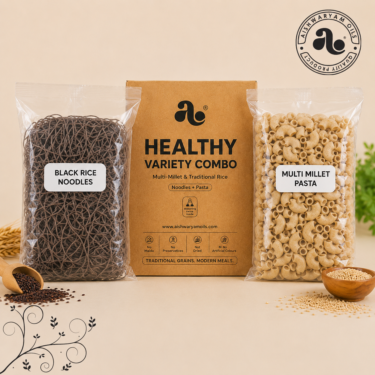 Kids Meal Combo (Black Rice Noodles & Multi Millet Pasta)
