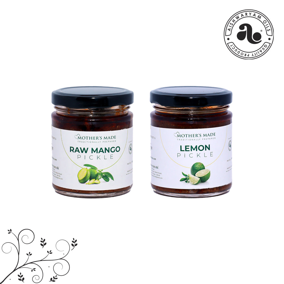 Raw Mango & Lemon Pickle 100g Each (North-South Combo)