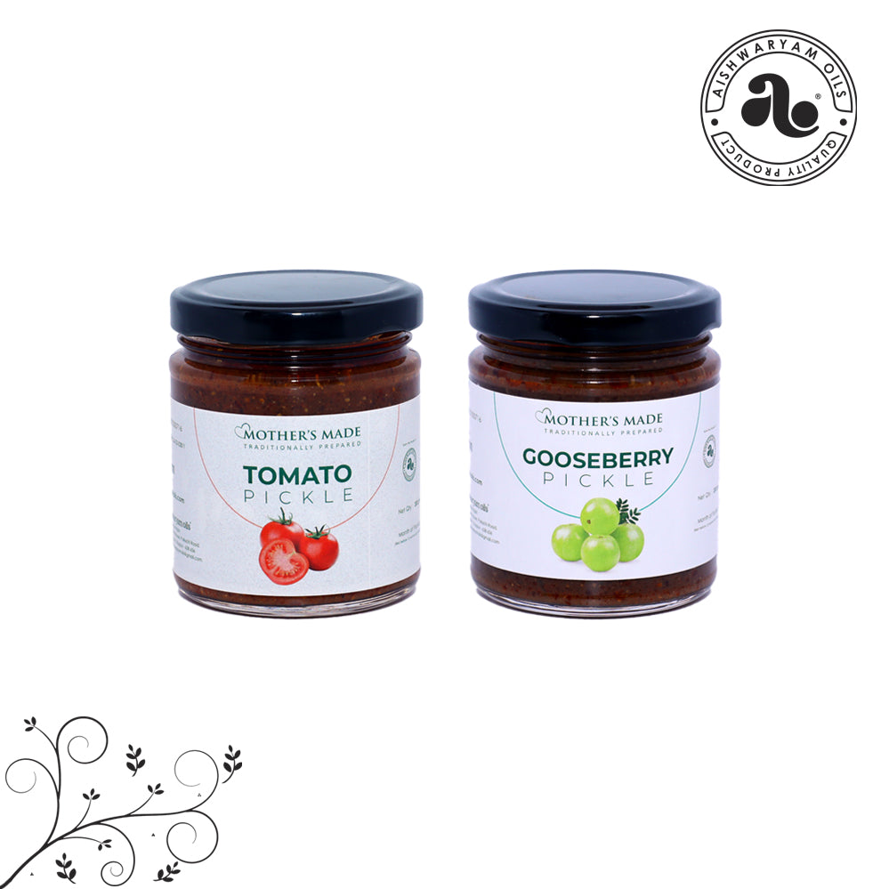 Tomato & Gooseberry Pickle 100g Each (Tangy Taste Combo)