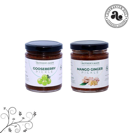 Gooseberry & Mango Ginger Pickle 100g Each (Health Lover Combo)