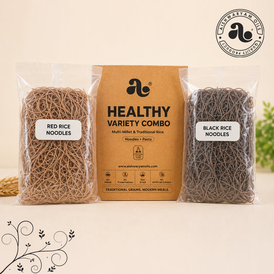 Ancient Grain Noodles Combo (Red Rice Noodles + Black Rice Noodles) 190g ea