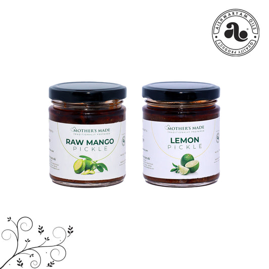 Raw Mango & Lemon Pickle 100g Each (North-South Combo)
