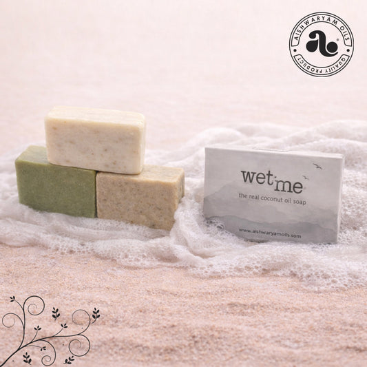 Vettiver, Kuppaimeni & Coconut Oil Soap Combo Pack of 3 (100g Each)