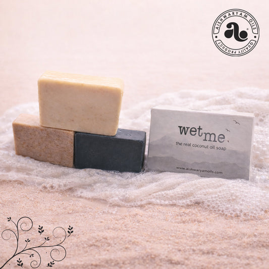 Vettiver, Multani Mitti & Charcoal Soap Combo Pack of 3 (100g Each)