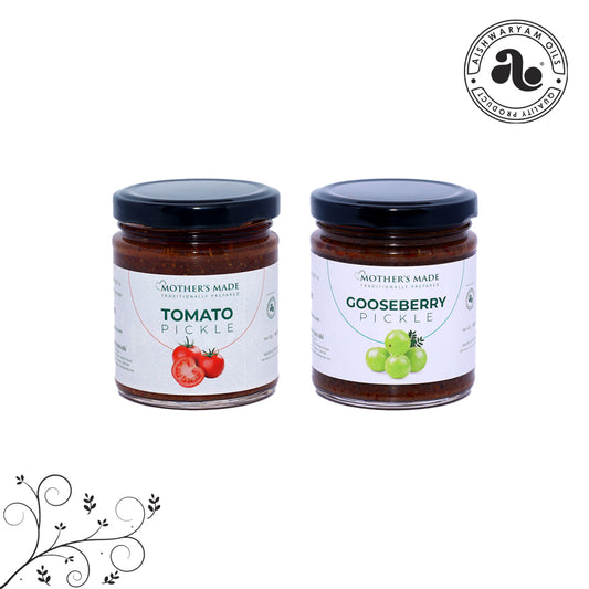 Tomato & Gooseberry Pickle 100g Each (Tangy Taste Combo)