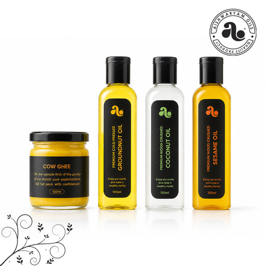 Try Aishwaryam Oils Trial Combo Pack – Experience the Purity of Tradition